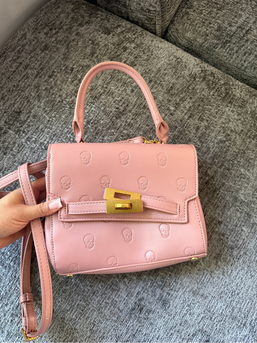 Betsey Johnson Pink Mini Top-Handle Satchel with Gold Hardware